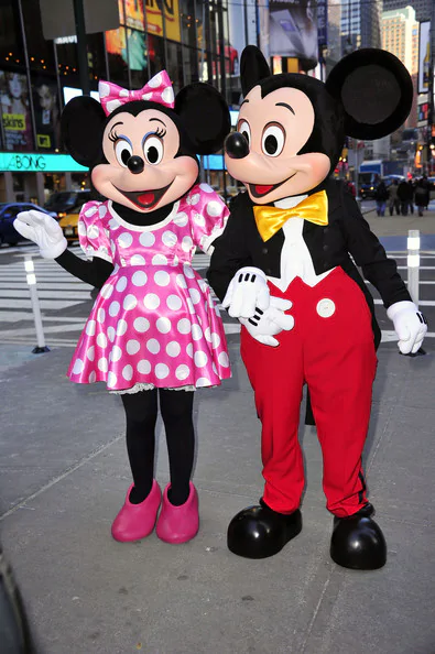 Classic Pink Minnie Mouse and Mickey Mouse Outfits